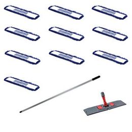 Sska Orlon Mavi Statik Toz Mop Takımı 50 cm- 10 Adet Mop + Mop Tutucu + Sap