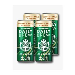 Starbucks 250ml Milk Vanilla Daily Brew Coffee