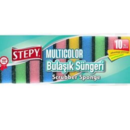 Stepy 10'lu Multicolor Bulaşık Süngeri