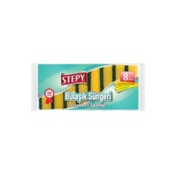 Stepy 8'li Düz Bulaşık Süngeri