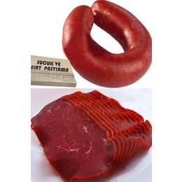 Sucuk Lokum Afyon 500 gr Dana Eti Sucuk + 250 gr Kontrafile Pastırma