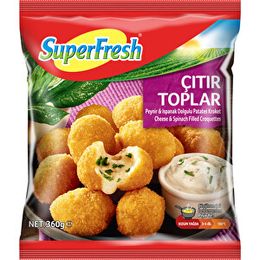 Superfresh 360 gr Ispanaklı Peynirli Dolgulu Patates Kroket