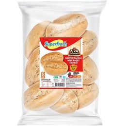 SuperFresh 8x37,5 gr Dondurulmuş Tahıllı Baget Ekmek