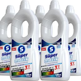 Süpermatik 5x1200 ml 3'ü 1 Arada Sıvı Çamaşır Deterjanı