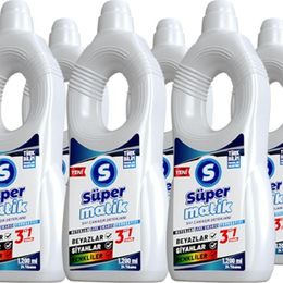 Süpermatik 6x1200 ml 3'ü 1 Arada Sıvı Çamaşır Deterjanı