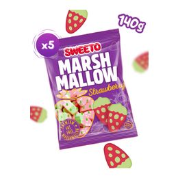 Sweeto 140 gr Strawberry Marshmallow Şeker