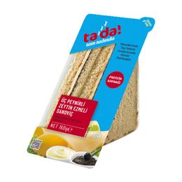 Tada 100 gr Üç Peynirli Zeytin Ezmeli Mini Üçgen Sandviç