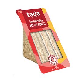 Tada 100 gr Üç Peynirli Zeytin Ezmeli Mini Üçgen Sandviç