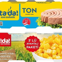 Tada 3x75 gr Ton Balığı + 3x200 gr Mısır Konservesi