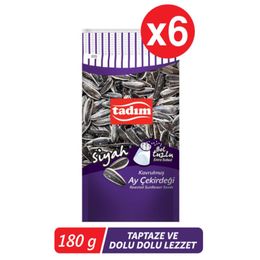 Tadım 6x180 gr Bol Tuzlu Siyah Ay Çekirdeği