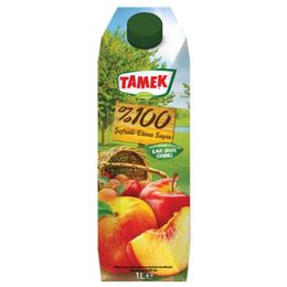 Tamek %100 1 lt Şeftali Elma Meyve Suyu