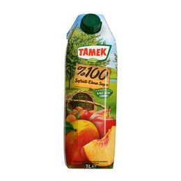 Tamek %100 1 lt Şeftali Elma Meyve Suyu
