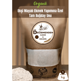 Taş Değirmenden Gurme 1 kg Organik Ekşi Mayalı Ekmek Yapımına Özel Tam Buğday Unu