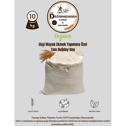 Taş Değirmenden Gurme 10 kg Organik Ekşi Mayalı Ekmek Yapımına Özel Tam Buğday Unu