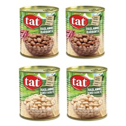 Tat 2x800 gr Haşlanmış Kuru Fasulye + 2x800 gr Barbunya