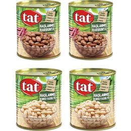 Tat 2x800 gr Haşlanmış Kuru Fasulye + 2x800 gr Barbunya