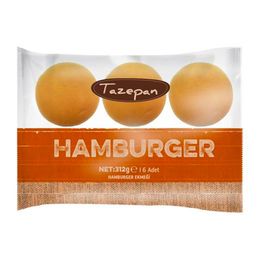 Tazepan 312 gr 6'lı Hamburger Ekmeği