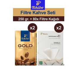 Tchibo 250 gr Gold Selection Öğütülmüş Filtre Kahve + 80'li Filtre
