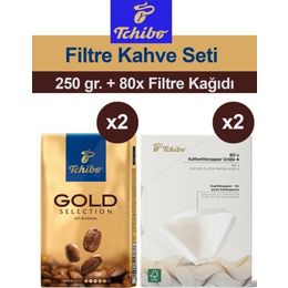 Tchibo 250 gr Gold Selection Öğütülmüş Filtre Kahve + 80'li Filtre