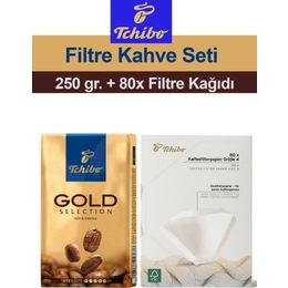 Tchibo 250 gr Gold Selection Öğütülmüş Filtre Kahve + 80'li Filtre
