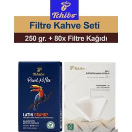 Tchibo 250 gr Privat Kaffee Latin Grande Öğütülmüş Filtre Kahve + 80'li Filtre