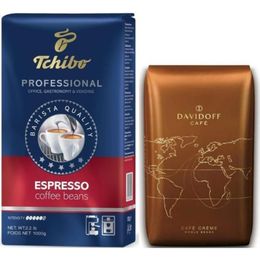 Tchibo Profesional Espresso Çekirdek Kahve 1 kg + Davidoff 500 gr Café Creme Çekirdek Kahve