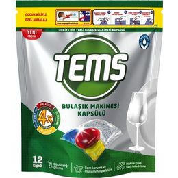 Tems 12'li 4 Etkili Bulaşık Makinesi Kapsül Deterjanı