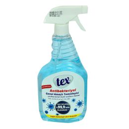 Tex 750 ml Tüm Yüzeyler İçin Spreyli Mavi Antibakteriyel Genel Amaçlı Temizleyici