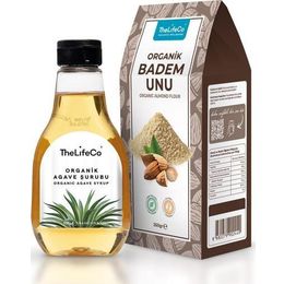 TheLifeCo Organik Badem Unu 250 gr + TheLifeCo Organik Agave Şurubu 330 gr