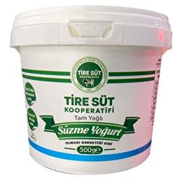 Tire 500 gr Tam Yağlı Süzme Yoğurt