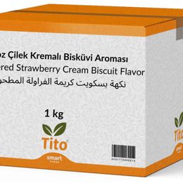 Tito 1 kg Toz Çilek Kremalı Bisküvi Aroması