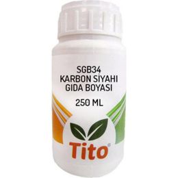 Tito 250 gr Bitkisel Karbon Siyahı Sıvı Gıda Renklendiricisi