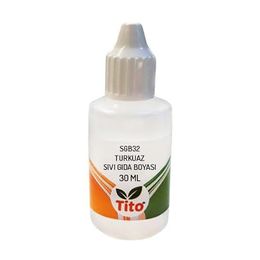 Tito 30 ml Sıvı Suda Çözünür Turkuaz Gıda Renklendiricisi