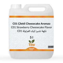Tito 5 lt Premium C01 Çilekli Cheesecake Aroması