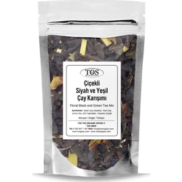 Tos 250 gr Çiçekli Siyah ve Yeşil Karışımı