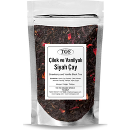 TOS The Organic Spices 100 gr Çilek ve Vanilyalı Siyah Çay