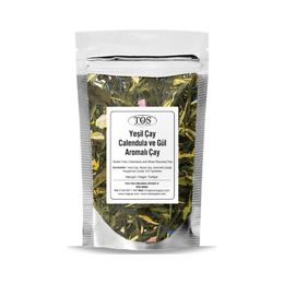 TOS The Organic Spices 100 gr Yeşil Çay | Calendula ve Gül Aromalı Çay