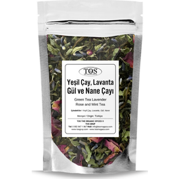 TOS The Organic Spices 100 gr Yeşil Çay Lavanta Gül ve Nane Çayı