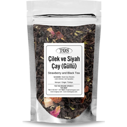 TOS The Organic Spices 250 gr Çilek ve Siyah Çay (Güllü)