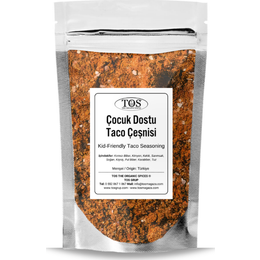 TOS The Organic Spices 250 gr Çocuk Dostu Taco Çeşnisi