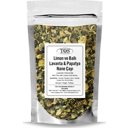 TOS The Organic Spices 250 gr Limon ve Ballı Lavanta Papatya Nane Çayı