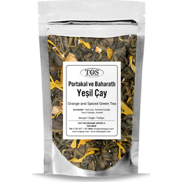 TOS The Organic Spices 250 gr Portakallı Baharatlı Yeşil Çay