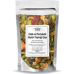 Tos The Organic Spices 40 gr Çilek ve Portakallı Zeytin Yaprağı Çayı