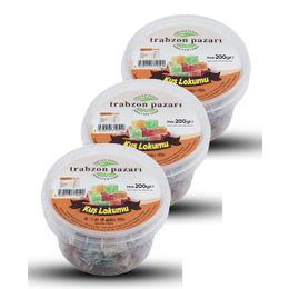 Trabzon Pazarı 3x200 gr Meyve Aromalı Kuş Lokumu