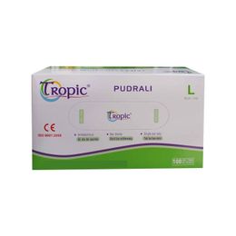 TROPIC Pudralı Lateks 100'lü Large Muayene Eldiveni