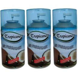 Tropicana 3x260 ml Air Freshener Bahar Oda Kokusu Coconut Hindistan Ceviz Otomatik Spreyi