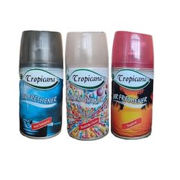 Tropicana Air Freshener Anti Tobacco 260 ml + Bubble Gum 260 ml + Tropikal 260 ml Otomatik Makine Yedek Parfüm Spreyi Oda Kokusu
