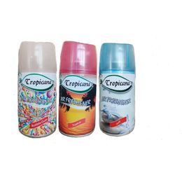 Tropicana Air Freshener Bubble Gum 260 ml  + 260 ml Tropikal + 260 ml Soft Otomatik Makine Yedek Parfüm Spreyi Oda Kokusu