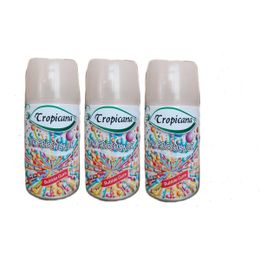 Tropicana Air Freshener Oda Kokusu 260 ml x 3 Adet Bubble Gum Otomatik Makine Yedek Parfüm Spreyi