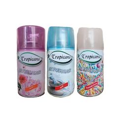 Tropicana Air Freshener Rose Gül 260 ml + Soft Hafif 260 ml + Bubble Gum Ferahlık Koku 260 ml Parfüm Sprey Oda Kokusu